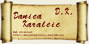Danica Karaleić vizit kartica
